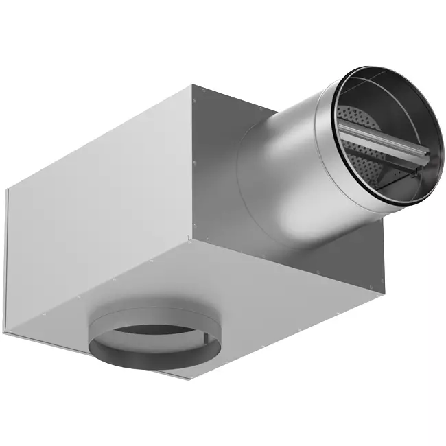 Akoestisch geïsoleerd plenum voor plafondrooster – 160 naar 125 mm